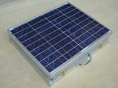 Solar Suitcase with foldable panel